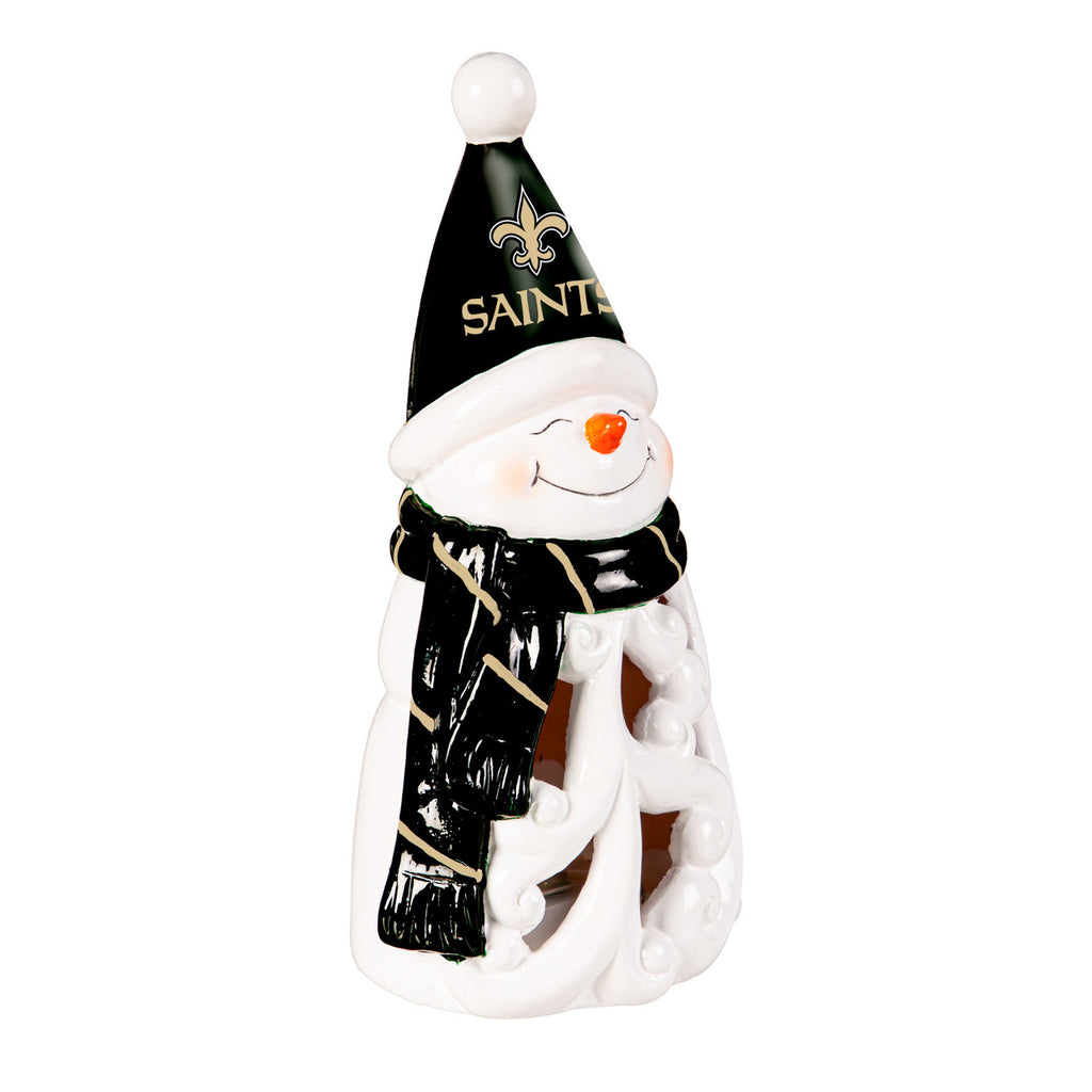 New Orleans Saints Statue 8 Inch LED Snowman