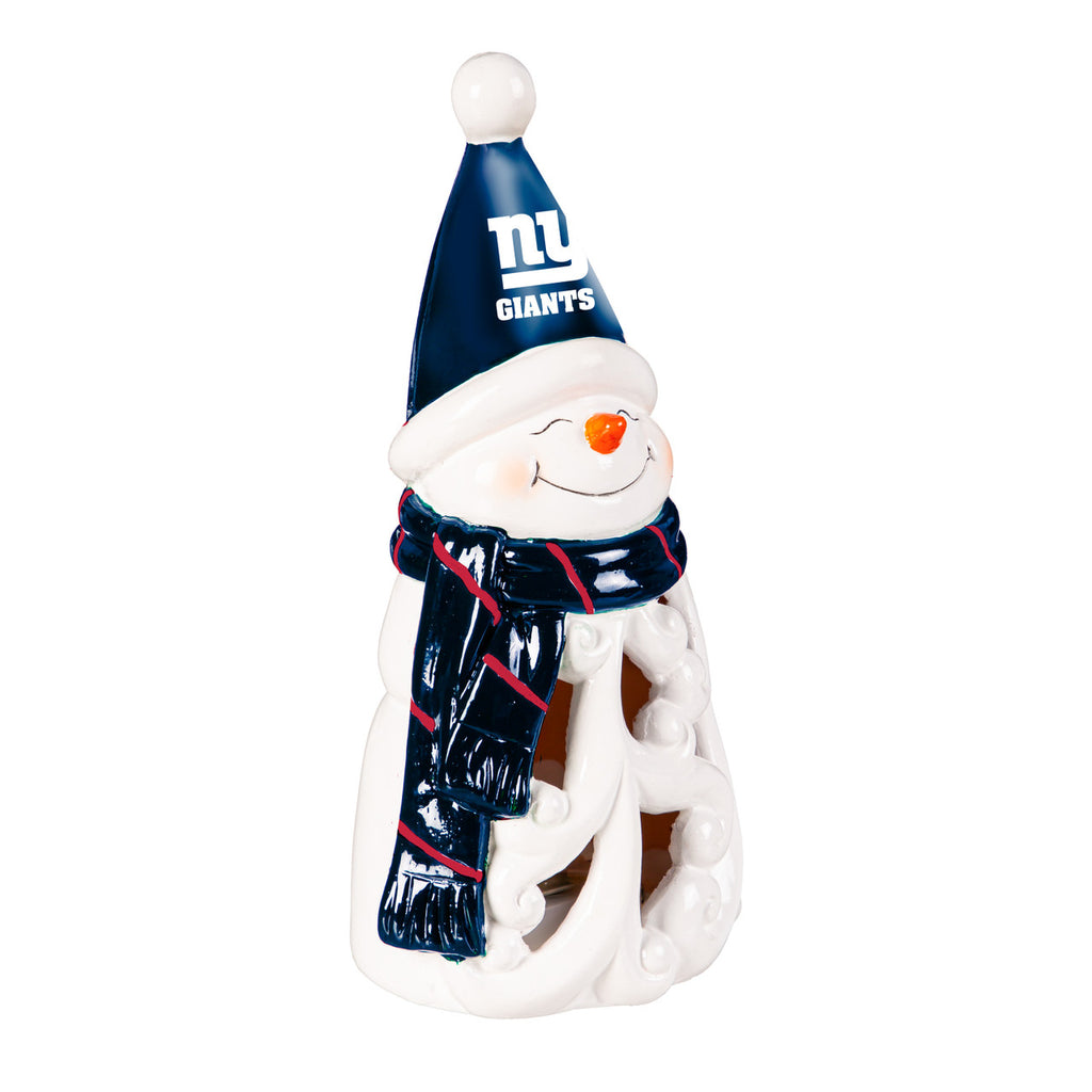 New York Giants Statue 8 Inch LED Snowman