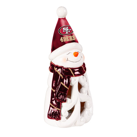 San Francisco 49ers Statue 8 Inch LED Snowman