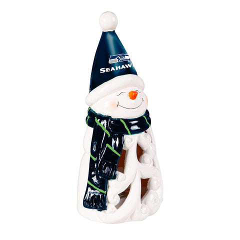 Seattle Seahawks Statue 8 Inch LED Snowman