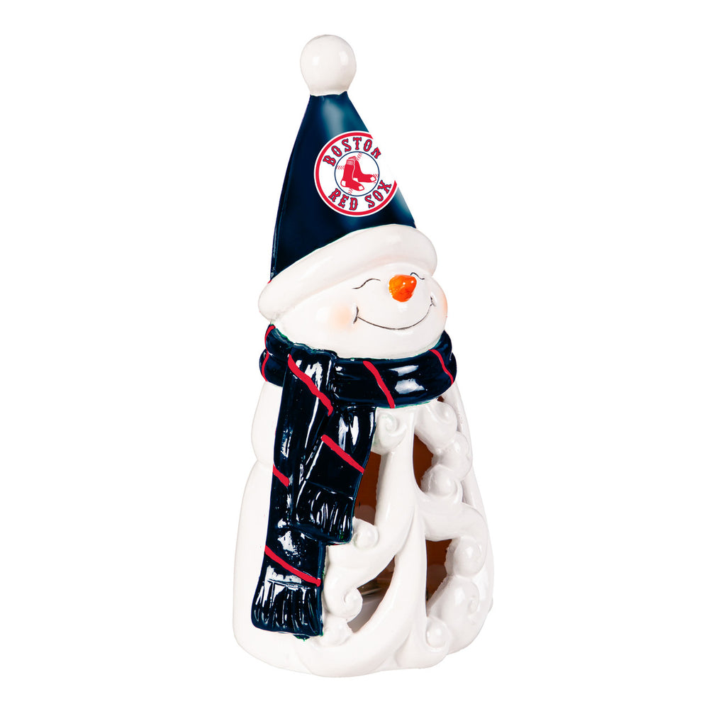 Boston Red Sox Statue 8 Inch LED Snowman