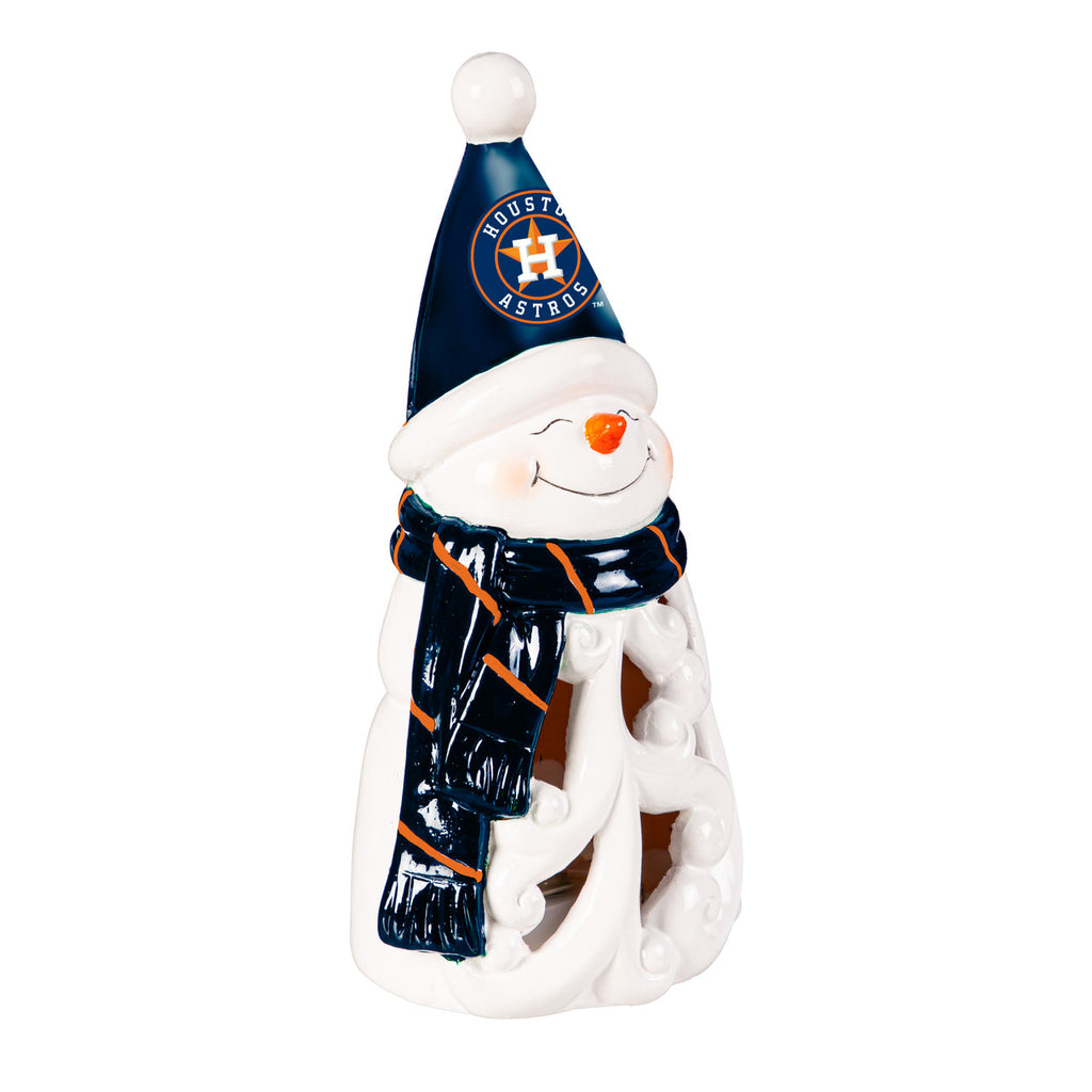 Houston Astros Statue 8 Inch LED Snowman