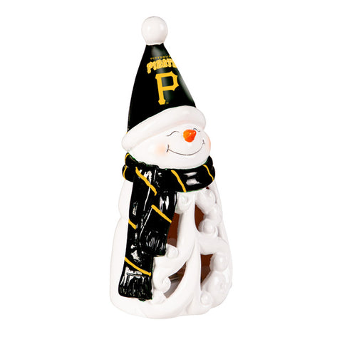 Pittsburgh Pirates Statue 8 Inch LED Snowman