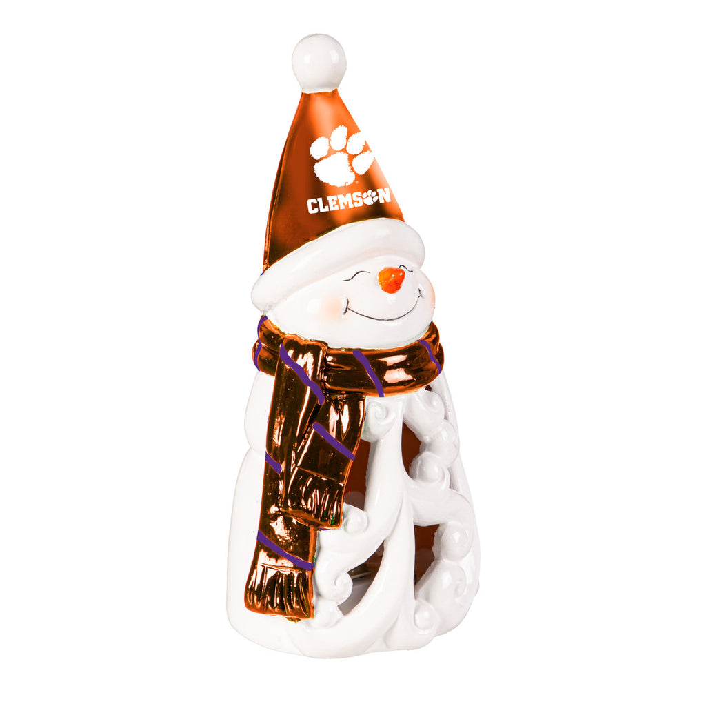 Clemson Tigers Statue 8 Inch LED Snowman