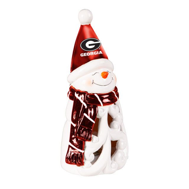 Georgia Bulldogs Statue 8 Inch LED Snowman