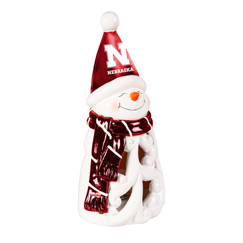 Nebraska Cornhuskers Statue 8 Inch LED Snowman