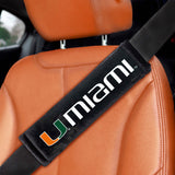 University of Miami Embroidered Seatbelt Pad - Pair