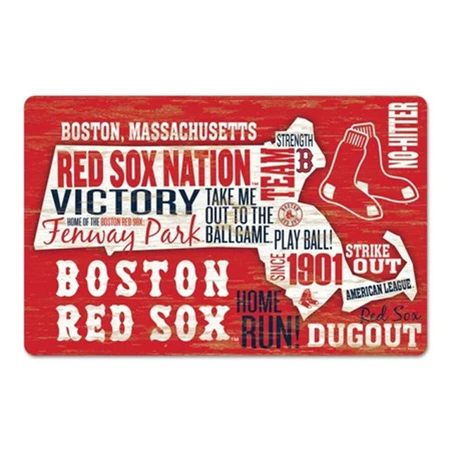 Boston Red Sox Sign 11x17 Wood Wordage Design