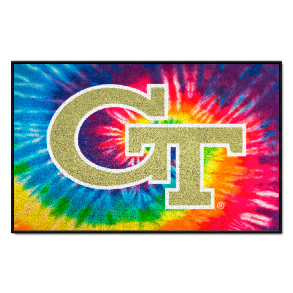 Georgia Tech Starter Mat - Tie Dye