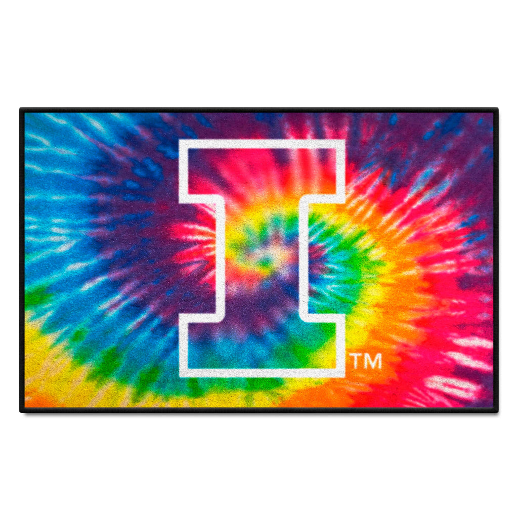 University of Illinois Starter Mat - Tie Dye