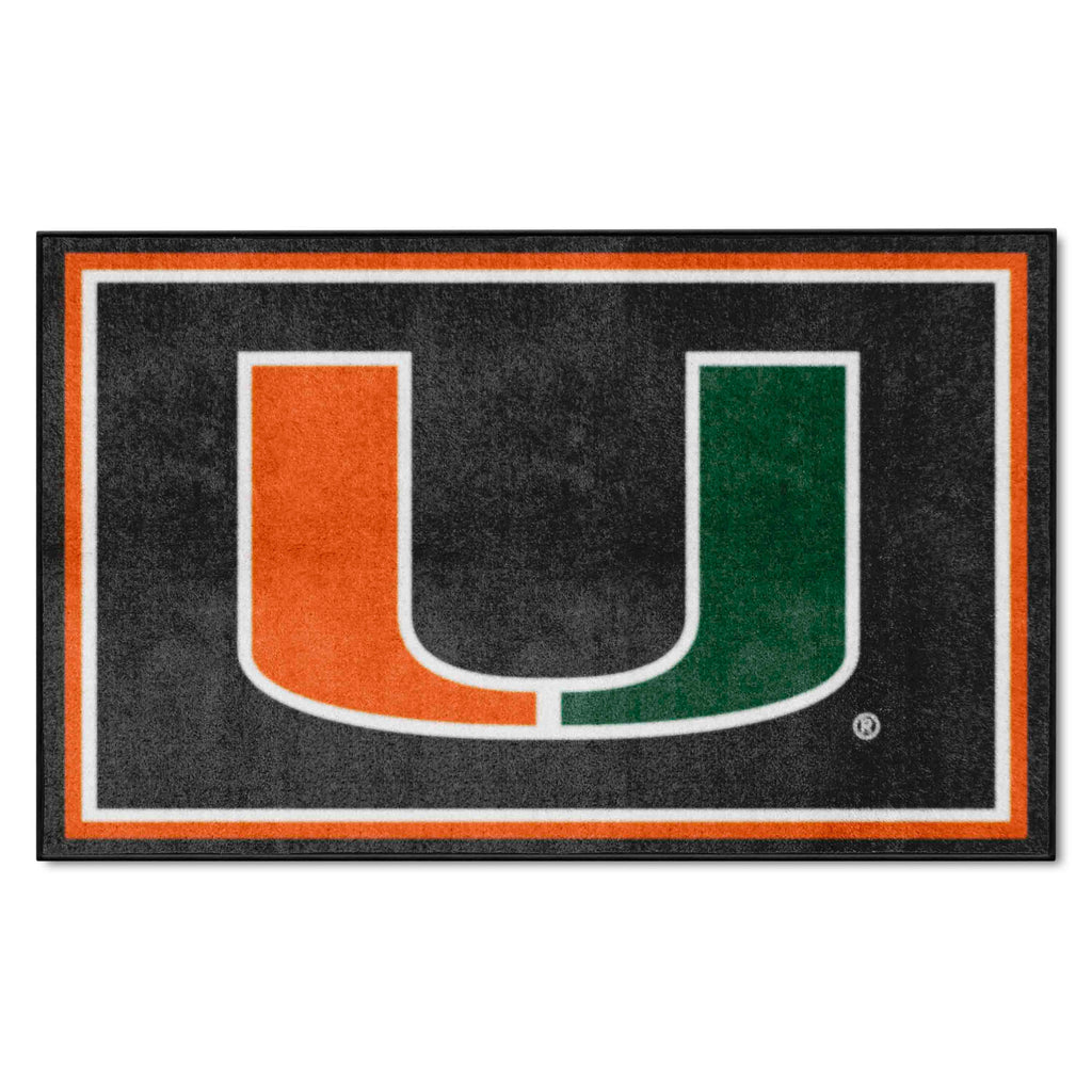 University of Miami 4x6 Rug