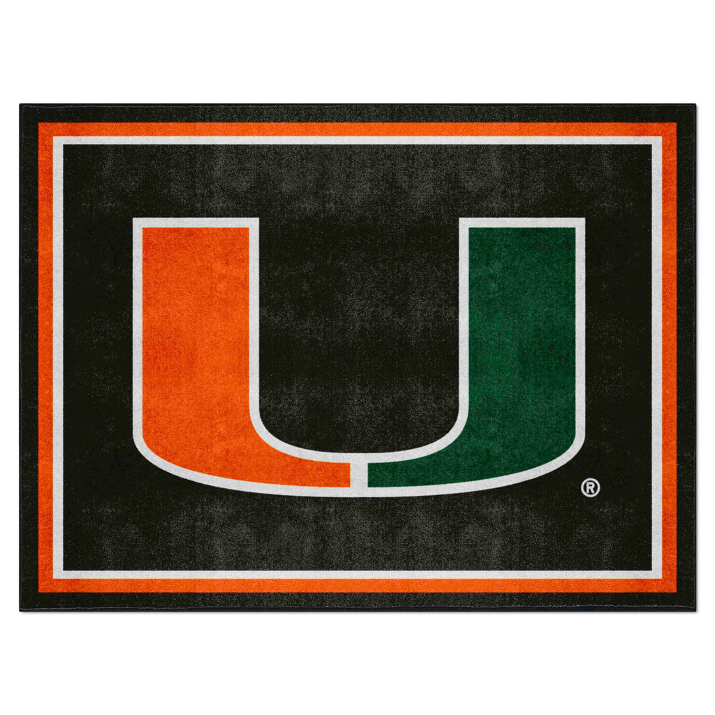 University of Miami 8x10 Rug