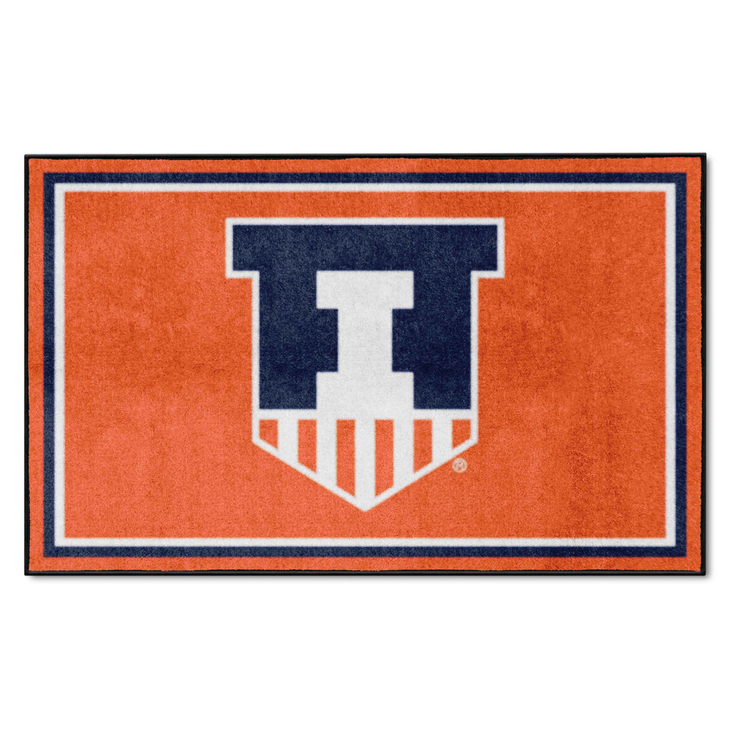 University of Illinois 4x6 Rug