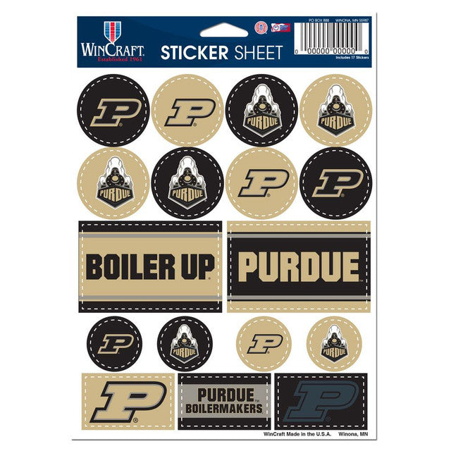 Purdue Boilermakers Decal Sheet 5x7 Vinyl