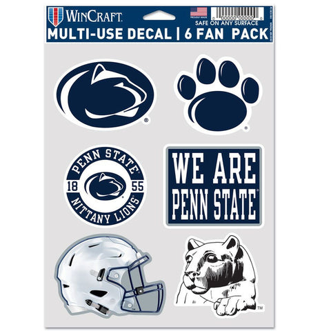 Penn State Nittany Lions Decal Multi Use Fan 6 Pack