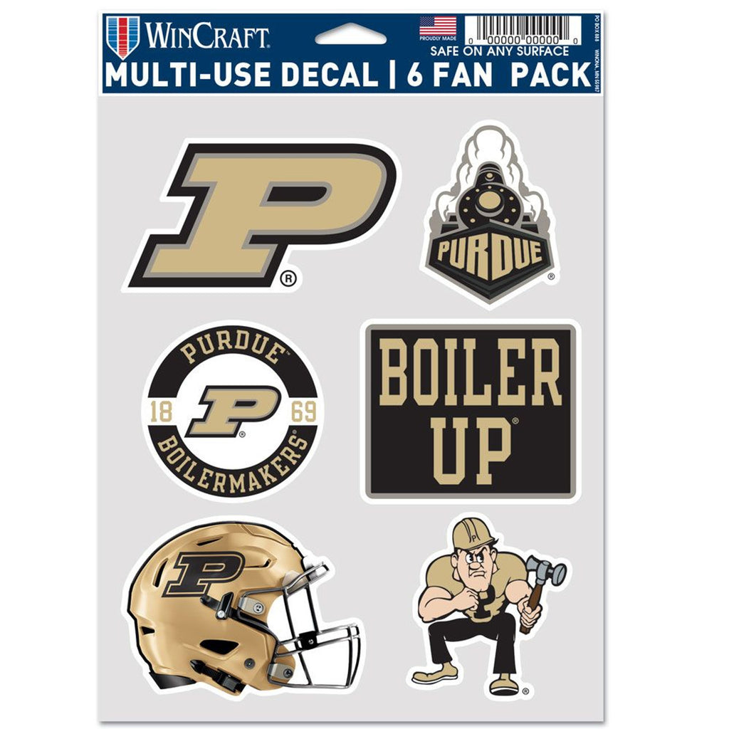 Purdue Boilermakers Decal Multi Use Fan 6 Pack