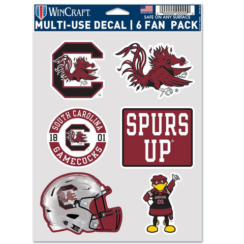 South Carolina Gamecocks Decal Multi Use Fan 6 Pack