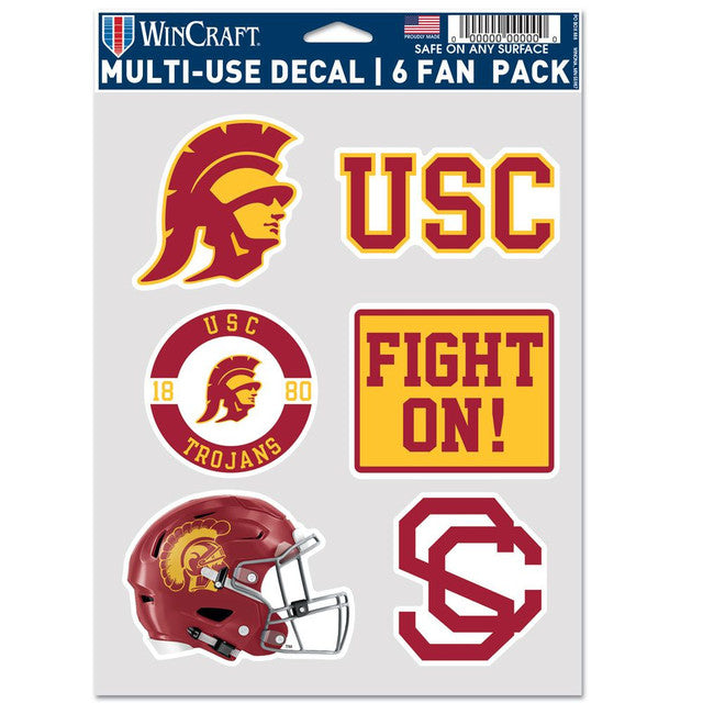 USC Trojans Decal Multi Use Fan 6 Pack