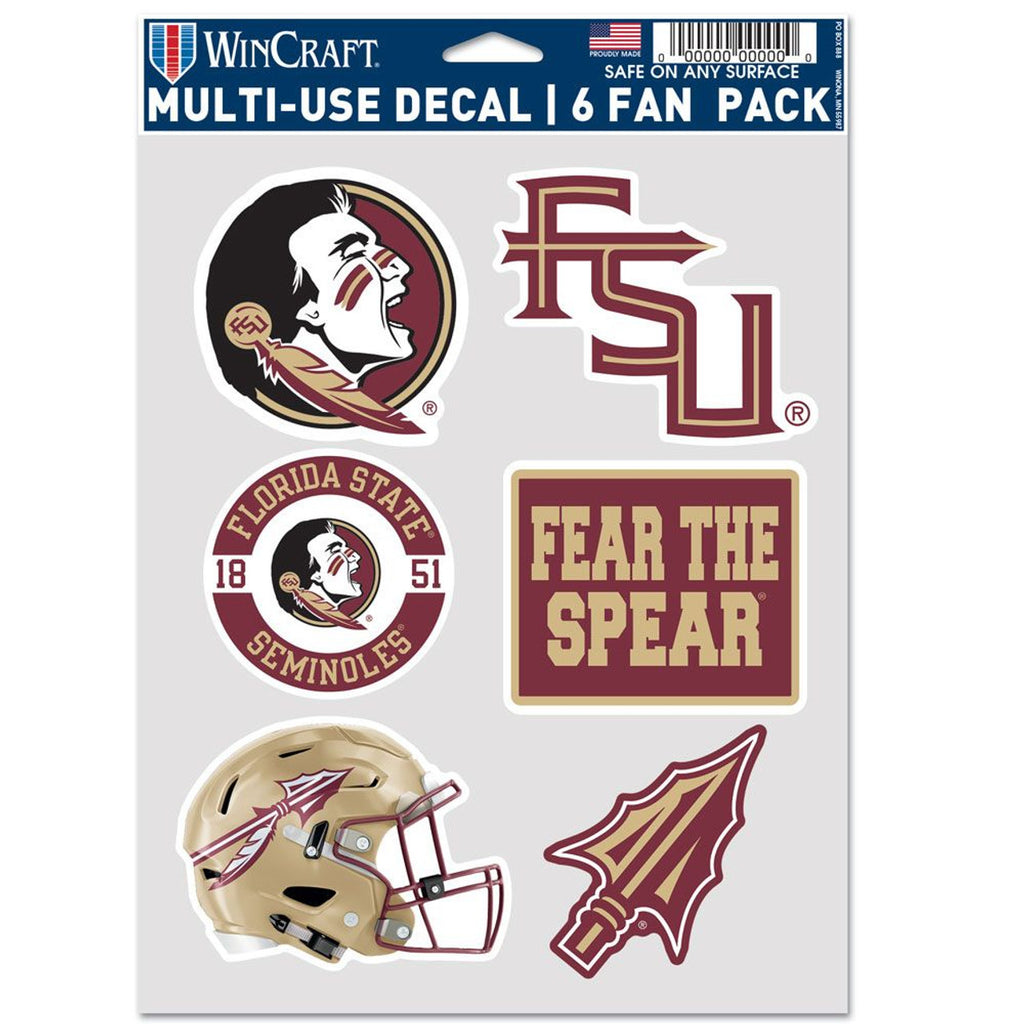 Florida State Seminoles Decal Multi Use Fan 6 Pack