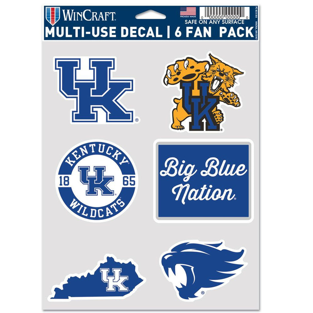 Kentucky Wildcats Decal Multi Use Fan 6 Pack