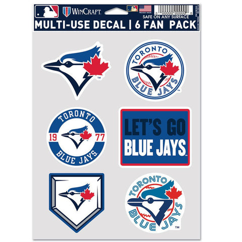 Toronto Blue Jays Decal Multi Use Fan 6 Pack