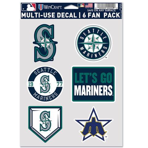 Seattle Mariners Decal Multi Use Fan 6 Pack