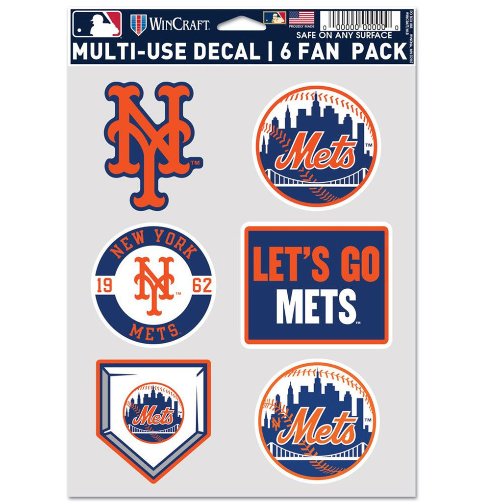 New York Mets Decal Multi Use Fan 6 Pack