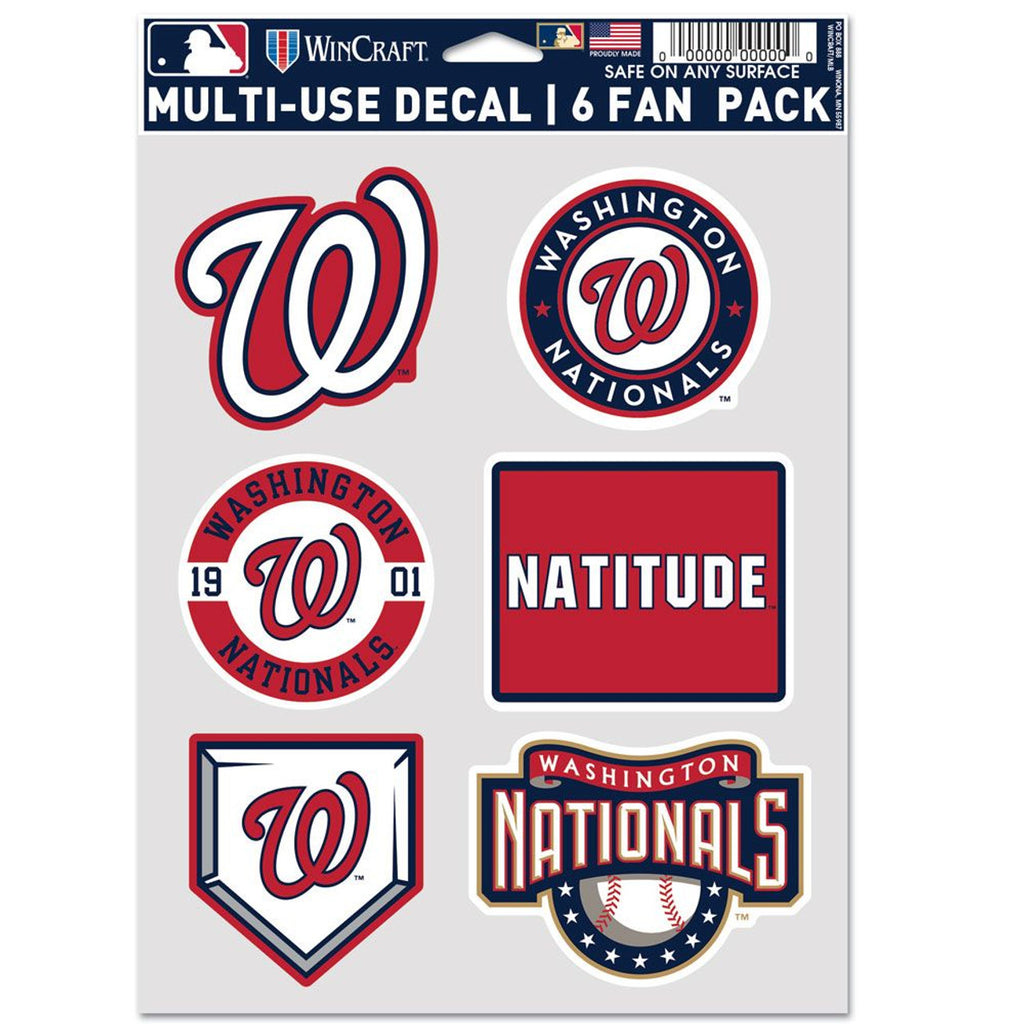 Washington Nationals Decal Multi Use Fan 6 Pack