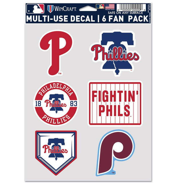 Philadelphia Phillies Decal Multi Use Fan 6 Pack