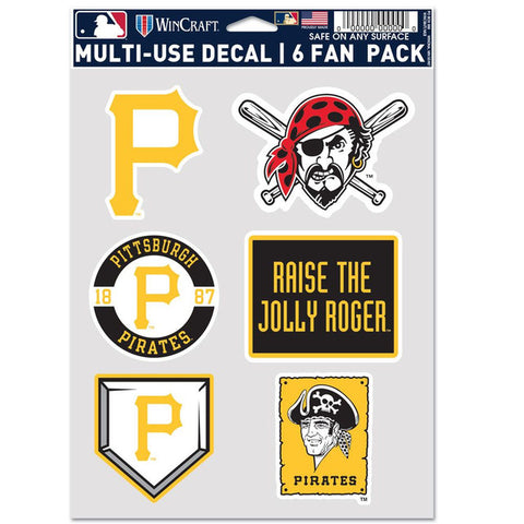 Pittsburgh Pirates Decal Multi Use Fan 6 Pack