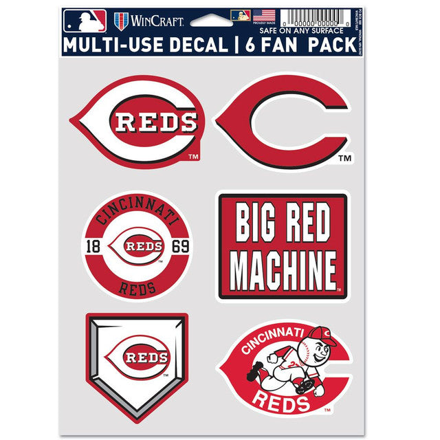 Cincinnati Reds Decal Multi Use Fan 6 Pack