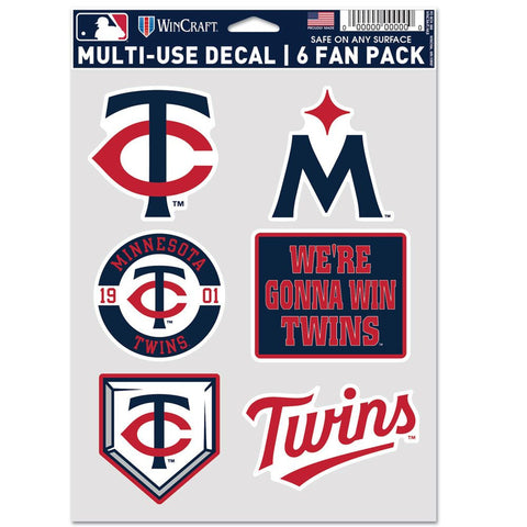 Minnesota Twins Decal Multi Use Fan 6 Pack