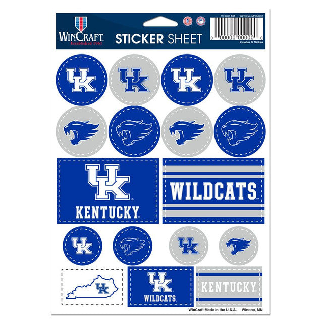 Kentucky Wildcats Decal Sheet 5x7 Vinyl