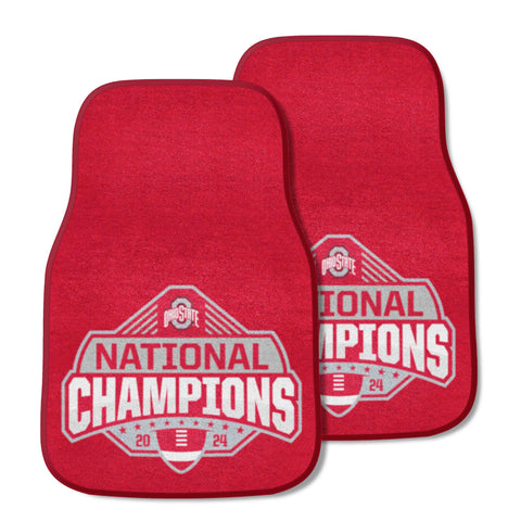 2024-25 CFB National Champions Ohio State 2-pc Carpet Car Mat Set