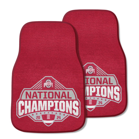 2024-25 College Football Champions Ohio State University 2-pc Carpet Car Mat Set