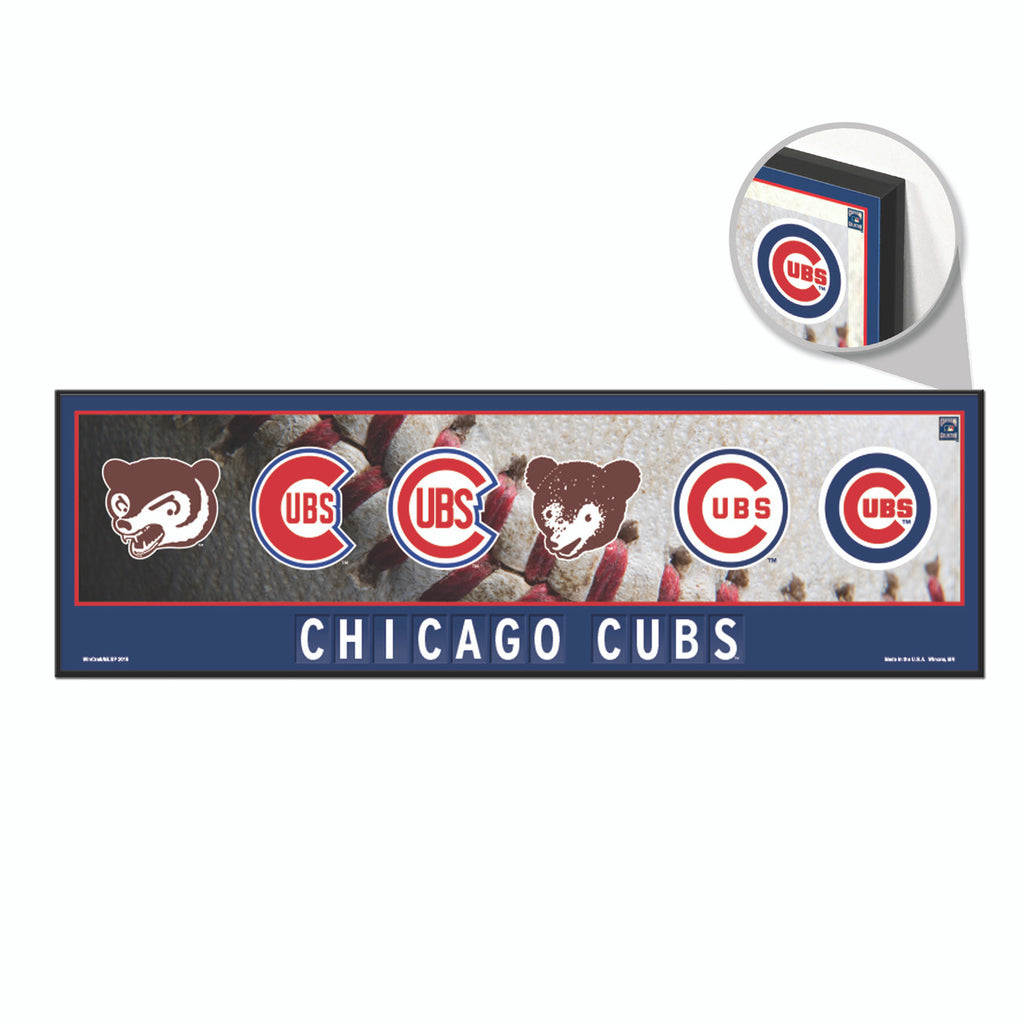 Chicago Cubs Sign 9x30 Wood Evolution