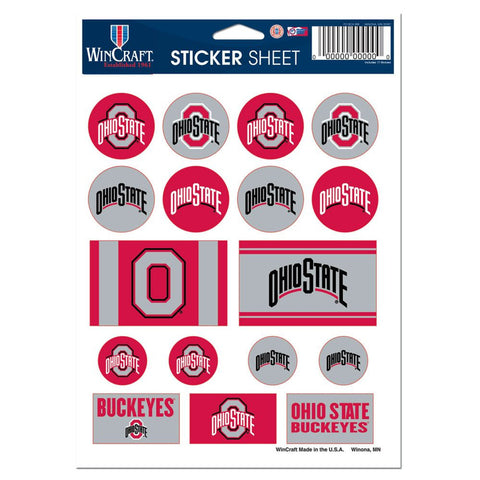 Ohio State Buckeyes Decal Sheet 5x7 Vinyl