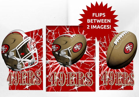 San Francisco 49ers 3D Art Print 12x16 Lightning Flip