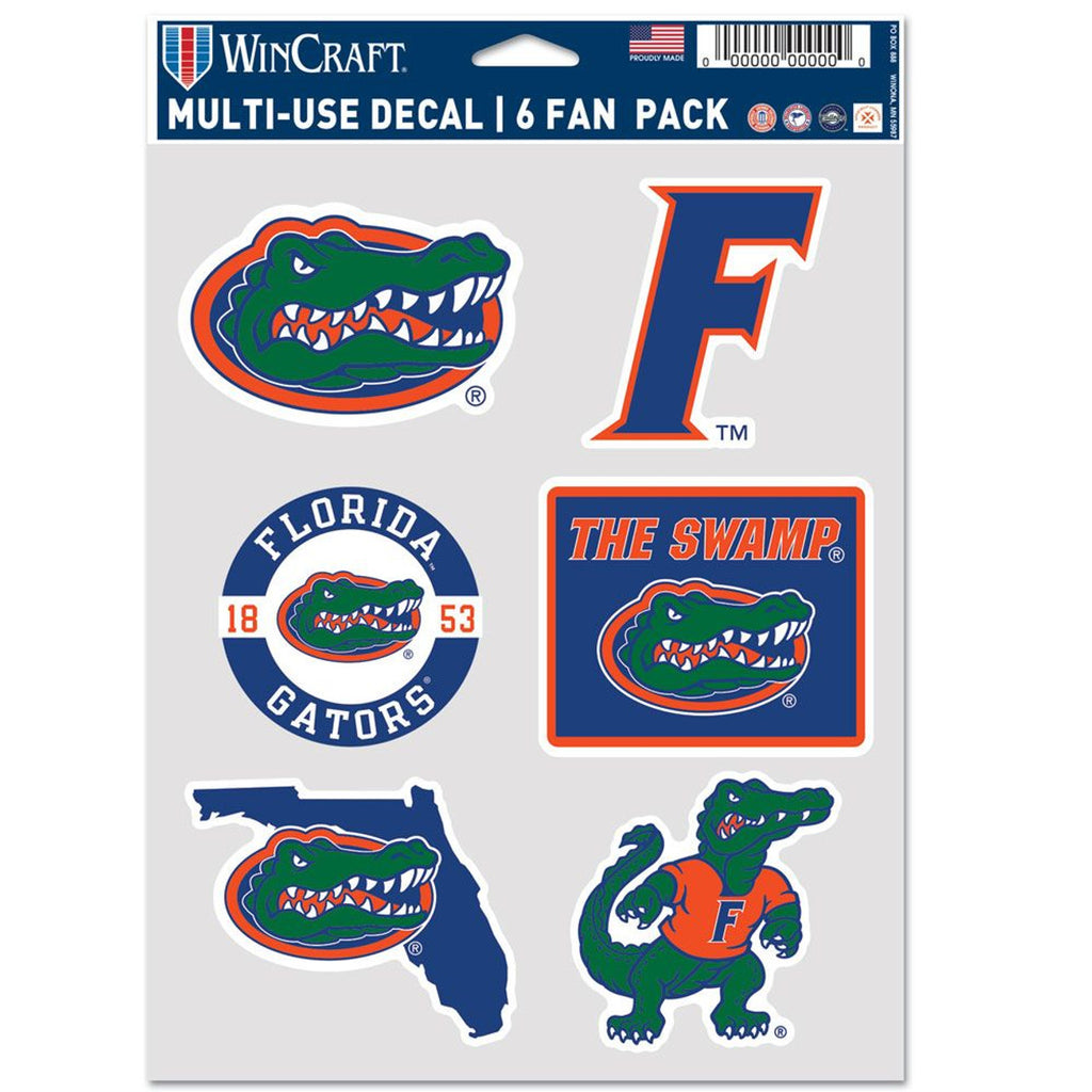 Florida Gators Decal Multi Use Fan 6 Pack