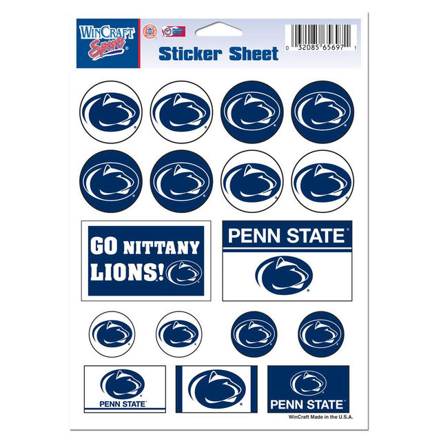 Penn State Nittany Lions Decal Sheet 5x7 Vinyl