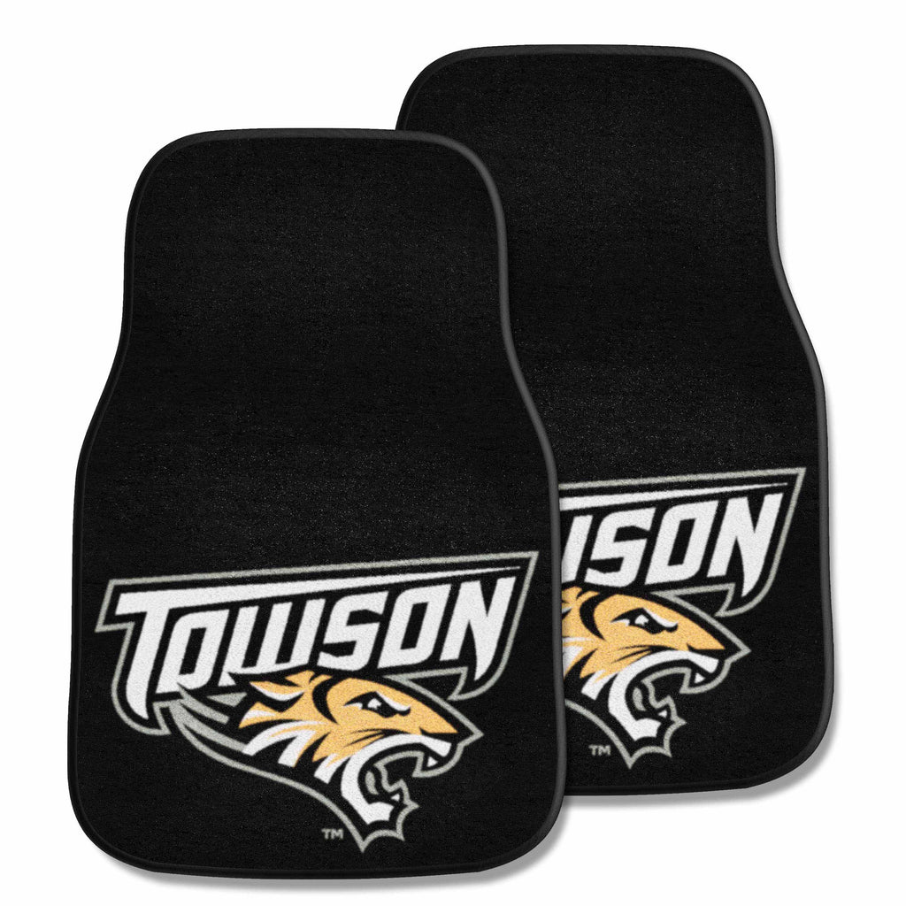 Towson University 2-pc Carpet Car Mat Set