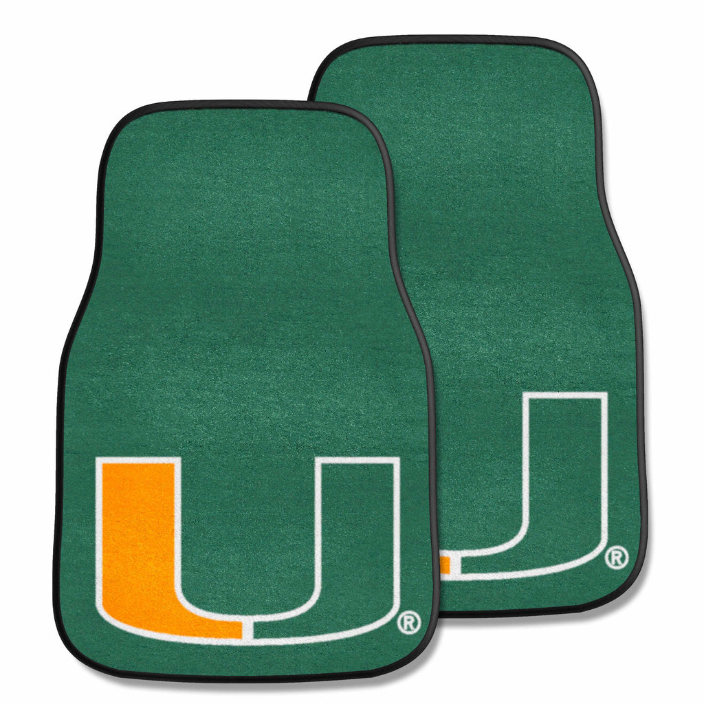 University of Miami 2-pc Carpet Car Mat Set