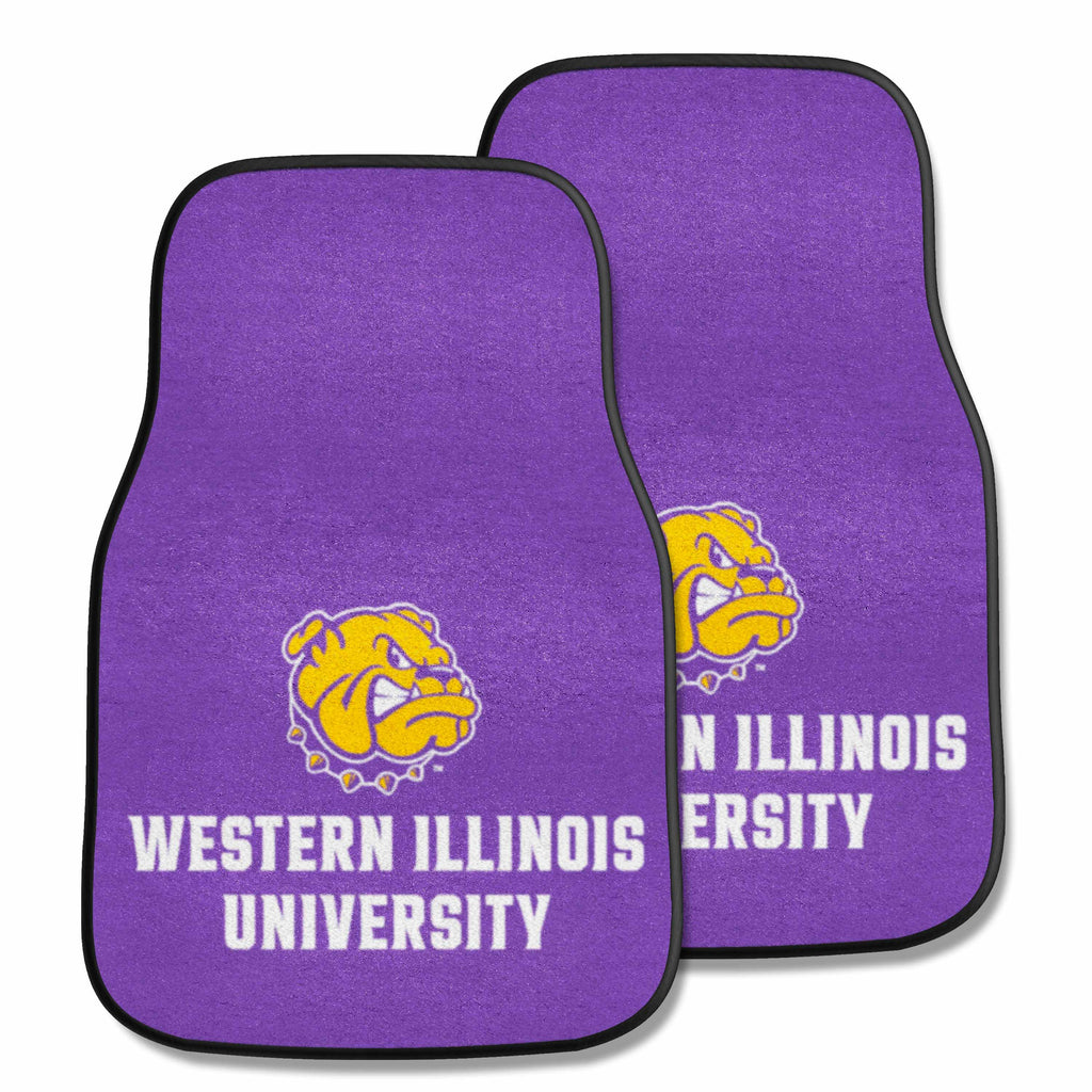 Western Illinois University 2-pc Carpet Car Mat Set