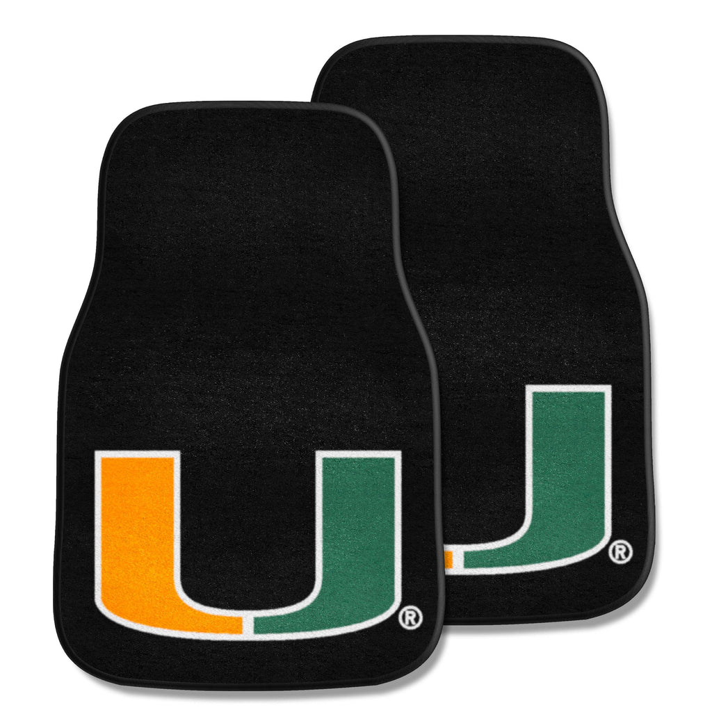 University of Miami 2-pc Carpet Car Mat Set