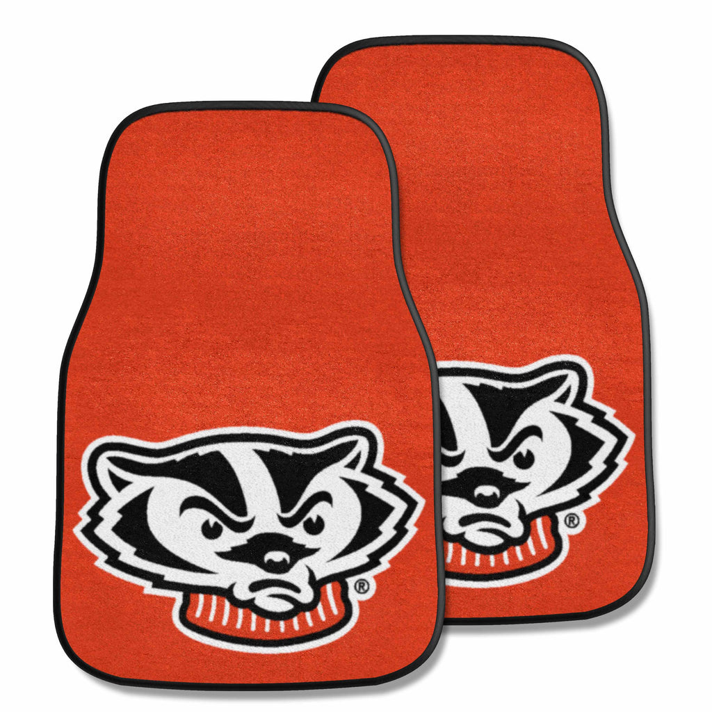 University of Wisconsin 2-pc Carpet Car Mat Set