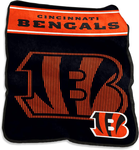 Cincinnati Bengals Blanket 60x80 Raschel Throw