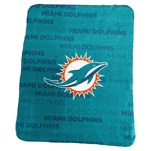 Miami Dolphins Blanket 50x60 Fleece Classic