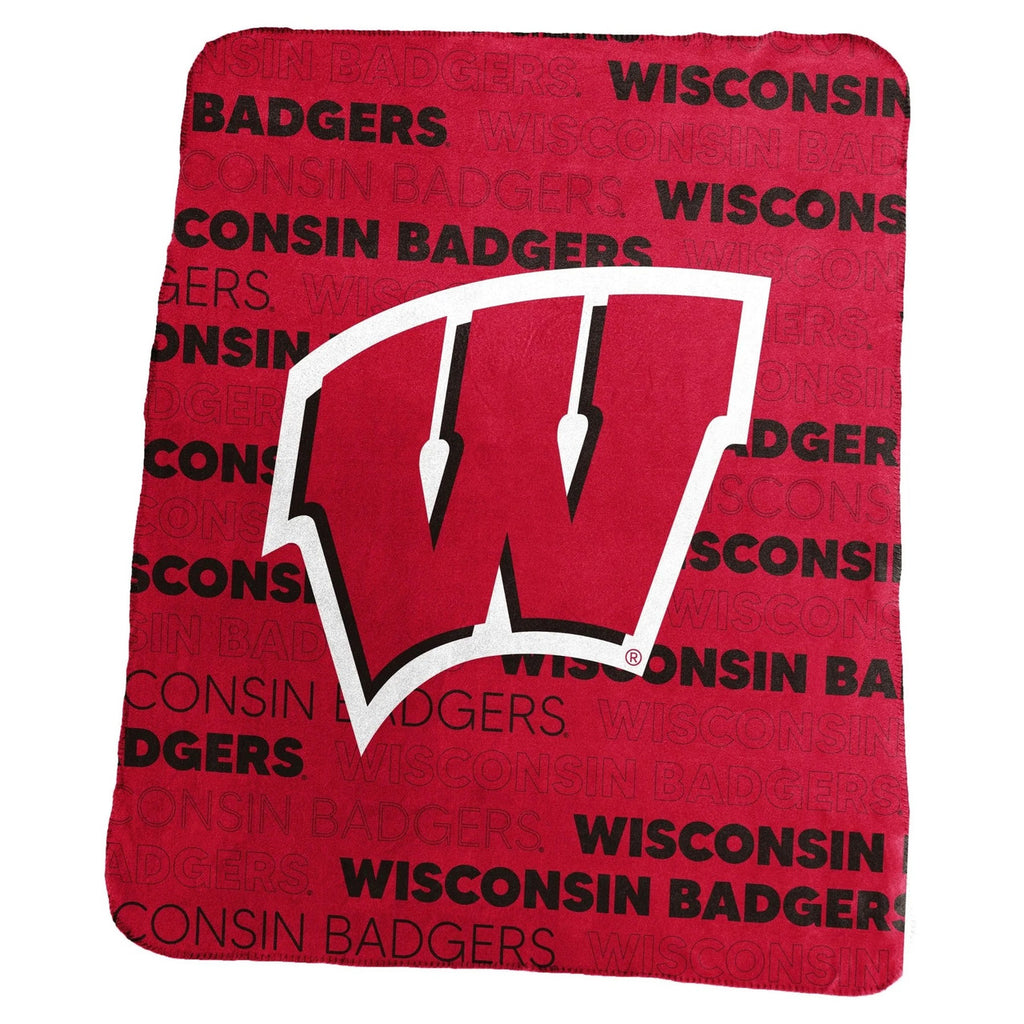 Wisconsin Badgers Blanket 50x60 Fleece Classic