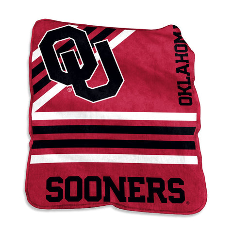 Oklahoma Sooners Blanket 50x60 Raschel Throw