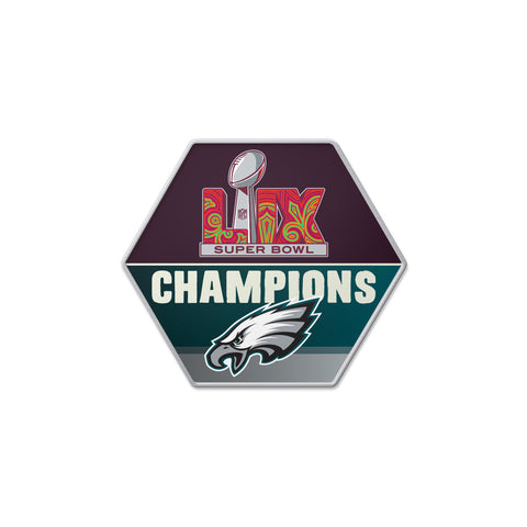 Philadelphia Eagles Pin Collector Hexagon Design Super Bowl 59 Champ